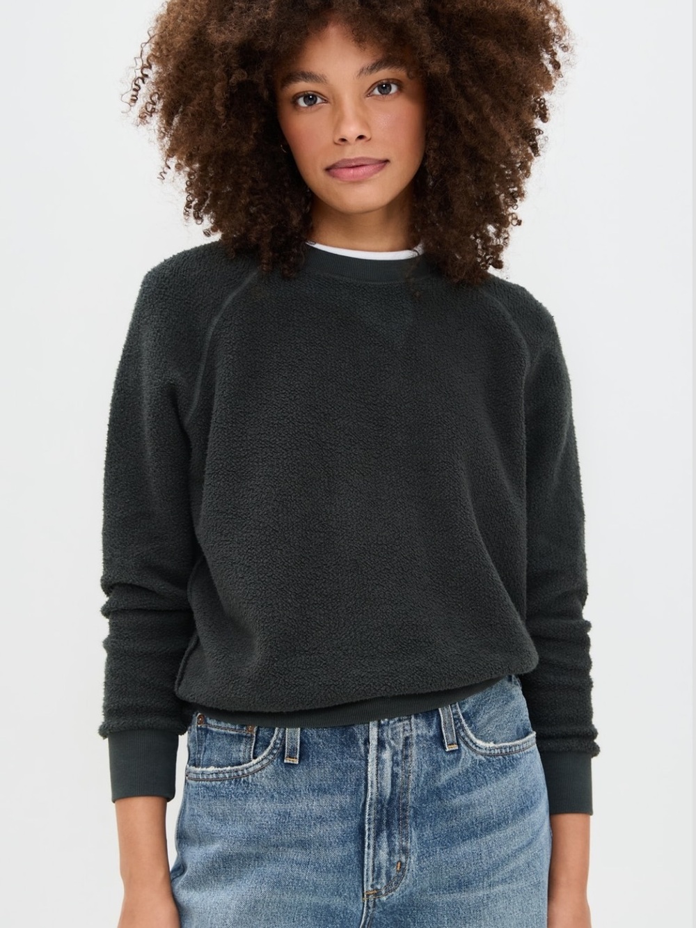 Perfect white tee ziggy inside out shrunken sweatshirt washed black L